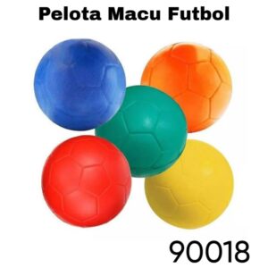 Pelota Macu Fútbol. Material : goma espuma. 18cm diámetro. (90018)