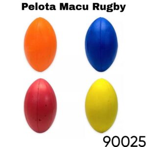 Pelota Macu oval Rugby. Material: Goma espuma. 35cm largo (90025)