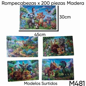 Rompecabezas 200 piezas madera 30cm x 45cm (M481)