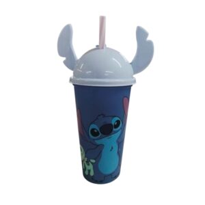 Vaso 500ml plastico con orejas Stitch