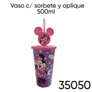 Vaso 500ml c/sorbete y pin Minnie  (35050)
