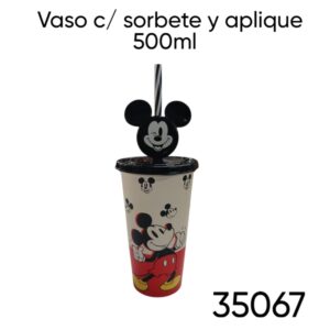 Vaso 500ml c/ sorbete y pin Mickey  (35067)