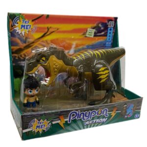 Pinypon dino articulado con sonido y cambia la cabeza con el muñeco.Coleccion action. Caja 22 x27 cm.