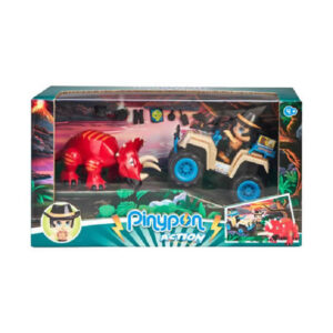 Pin y pon coche con dino,colección action.Medida de la caja:35cm x 19cm,
