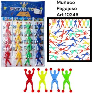Muñeco ninja loco. Tiene extremidades pegajosas. 10246. Blister x 20u (precio indiv.)