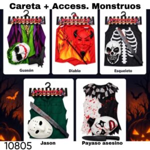 Careta + accesorios monstuos (10805)