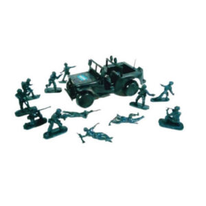 Soldados con jeep plastico