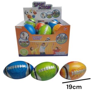Pelota rugby 18cm lisa