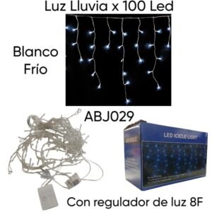 Luces x 100 Led Lluvia blanca fria (ABJ029)