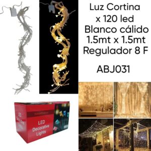 Luces led x 120 Cortina 1.5mt x 1.5mt  (ABJ031)