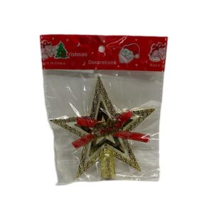 Puntal estrella calada con moño 10cm 6082-30