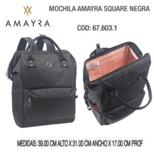 Mochila Amayra Square Negra
