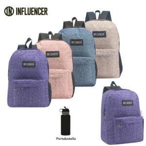 Mochila 17 pulgadas Influencer urbana jaspeada