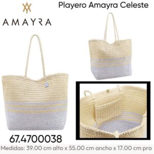Bolso Playero Amayra Celeste 381