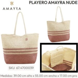 Bolso Playero Amayra Nude 398