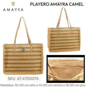 Bolso Playero Amayra Camel 749