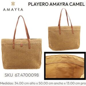 Bolso Playero Amayra Camel 985