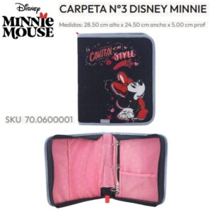 Carpeta3 de tela 3 anillo Minnie