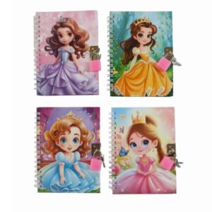 Diario 10×15 Princesas con candado