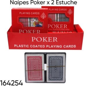 Naipes Poker x 2 estuche (164254)