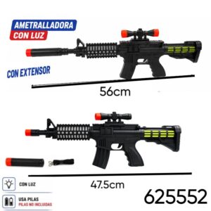 Ametralladora con luz y sonido a pila (625552)