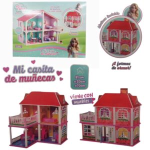Casa Tiny con muebles y muñeca 70cm 77461