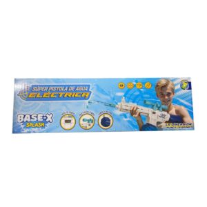 Pistola de agua electrica. Lleva 1 pila de litio, con medidor de carga y potencia de disparo Trae adaptadores de carga