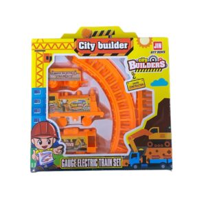 Pista de tren a pila con dos vagones 877-29. Caja 19cm x 19cm