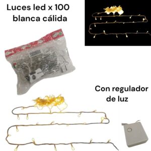 Luces x 100 Led bca calida