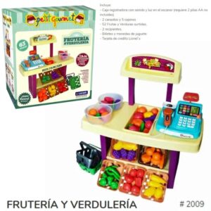Fruteria / Verduleria Trae caja registradora (usa 2 pilas AA no incluidas) y accesorios.