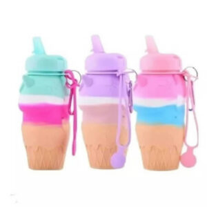 Botella unicornio silicona de 18 cm