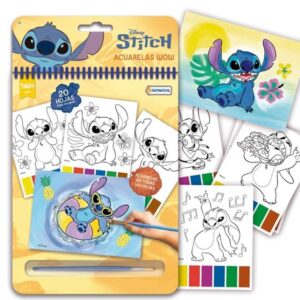Acuarelas Wow Stitch. Contiene 20 hojas , e acuarelas y 1 pincel.