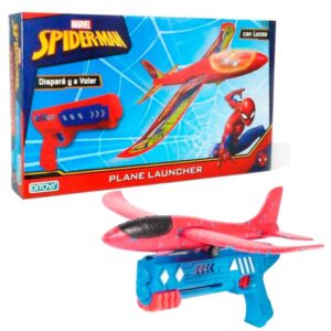 Avion Planeador. Dispara y vuela. Launcher Plane Spiderman.