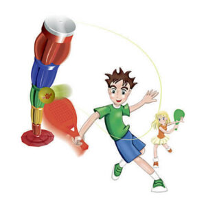 Tenisol con pelota de pvc.Mide 2 mt de alto