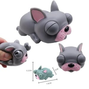 Squishy Shaky Perrito ojos saltones gris