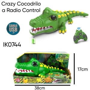 Crazy Cocodrilo a radio control. Carga USB (IK0744)