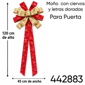 Moño 120cm Rojo/oro 832 (442883)