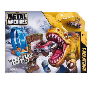 Pista Dinosaurio Metal Machines 2.63 m de largo doble loop