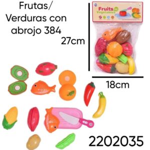 Frutas y verduras con abrojo, tabla y cuchillo (2202035)