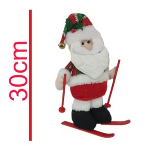 Peluche Santa 30cm con esquí