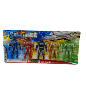 Set de 5 muñecos de 10cm super warrior.Blister:35 x15.5cm