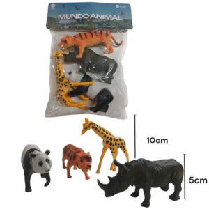 Animales selva x 4 de goma 10566