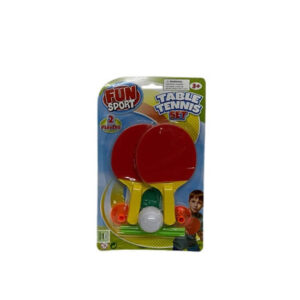 Paleta ping pong mini con 1 pelota y red blister 16x26cm