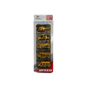 Set de autos 6cm caja x 5 construccion