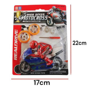 Moto 12cm 12584. Trae ruedas y accesorios.