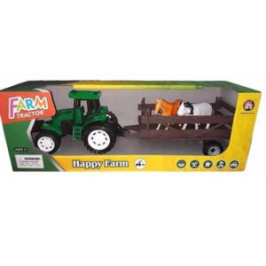 Tractor con remolque y 2 animales 13447
