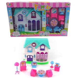 Casita de muñeca, con muebles para muñeca mini .