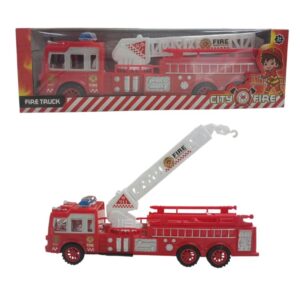 Camion bombero a friccion con escalera movible 109A. Caja 34cm x 9cm