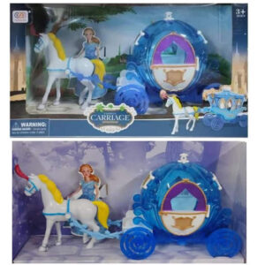 Caballo con carruaje azul 13621