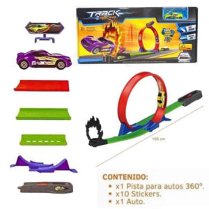 Pista de autos 13676. Tiene loop de 360°, lanzador y 1 auto